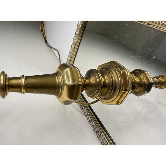 Vintage Berman Solid Brass Footed Table Lamp 19" - Picture 4 of 7